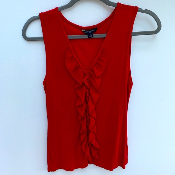 Red Ruffle Tank - Picture 1 of 1